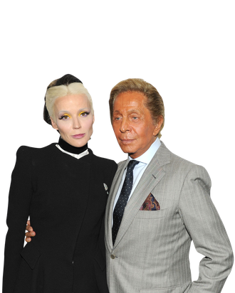 Daphne Guinness and honoree Valentino.