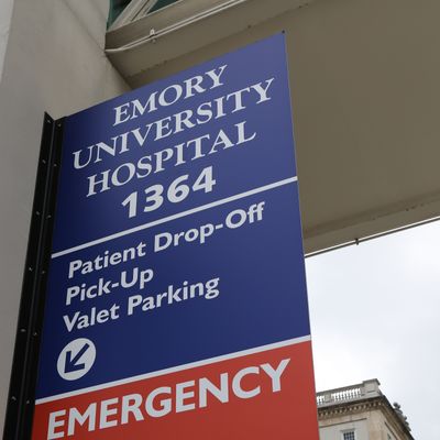 ATLANTA, GA - AUGUST 01: Emory University Hospital is seen on August 1, 2014 in Atlanta, Georgia. Officials with the hospital confirmed that Emory University Hospital will be receiving and treating two American patients diagnosed with Ebola virus. The Ebola infected patients will be transported to Emory University Hospital from Liberia in the next couple of days and receive supportive care in a isolation unit separate from the general hospital. (Photo by Jessica McGowan/Getty Images)