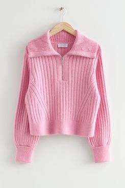 & Other Stories Wide Collar Knit Sweater