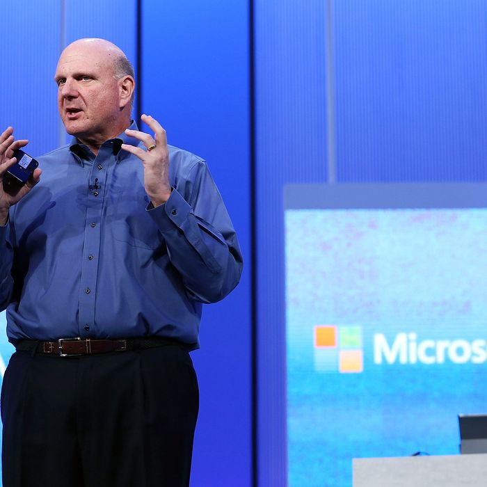 Microsoft CEO Steve Ballmer speaks during the keynote address during the Microsoft Build Conference on June 26, 2013 in San Francisco, California. Microsoft debuted an upgrade to their Windows 8 operating system during the Microsoft Build Conference that runs through June 28. 