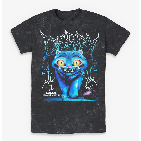 Hot Topic KPop Demon Hunters Derpy Rock Mineral Wash T-Shirt