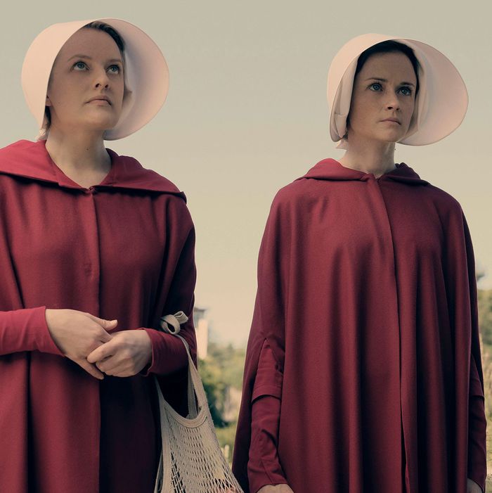 Elisabeth Moss and Alexis Bledel in The Handmaid's Tale.