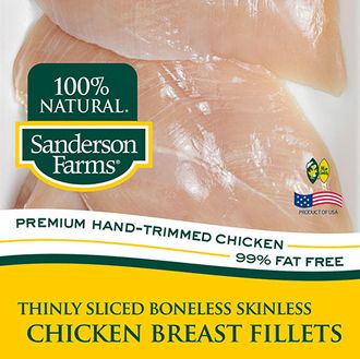 Thinly Sliced Boneless Skinless Breast Fillets - Sanderson Farms