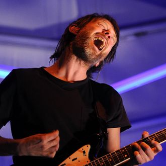 INDIO, CA - APRIL 18: Musician Thom Yorke performs during day 3 of the Coachella Valley Music & Art Festival 2010 held at The Empire Polo Club on April 18, 2010 in Indio, California. (Photo by Michael Buckner/Getty Images) *** Local Caption *** Thom Yorke