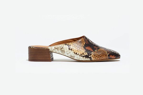 Madewell Alicia Mule in Snake Embossed Leather