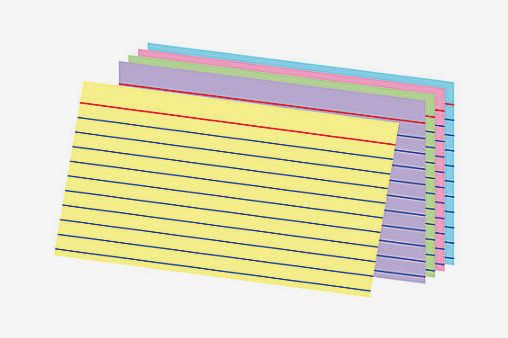 Office Depot Ruled Rainbow Index Cards, 100 Pack