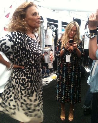 DVF before her show.