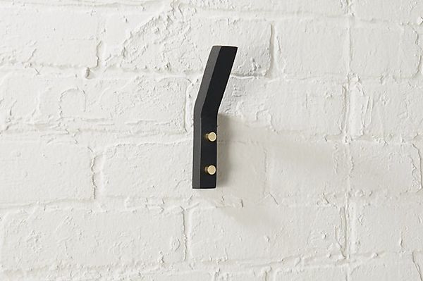 Leaning Edge Matte Black Wall Hook