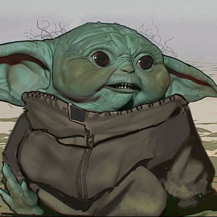 Early concept art for Baby Yoda.
