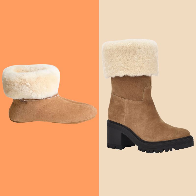 ugg australia shearling lined suede moto boots