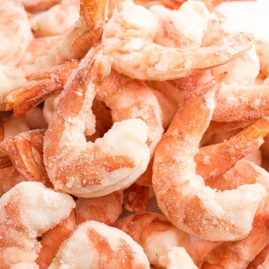 Frozen peeled shrimps