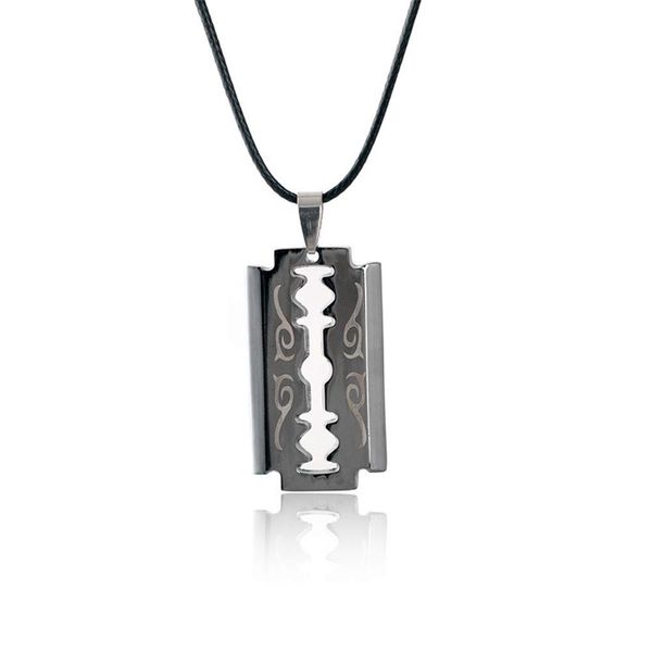 Blade Razor Shaver Pendant Necklace