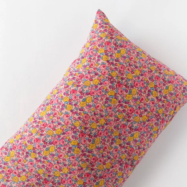 Natural Life Mix & Match Cotton Pillowcase, Single - Pink Retro Calico