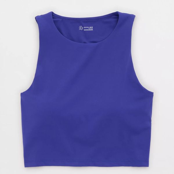 OFFLINE By Aerie Real Me XTRA High Neck Longline Sports Bra