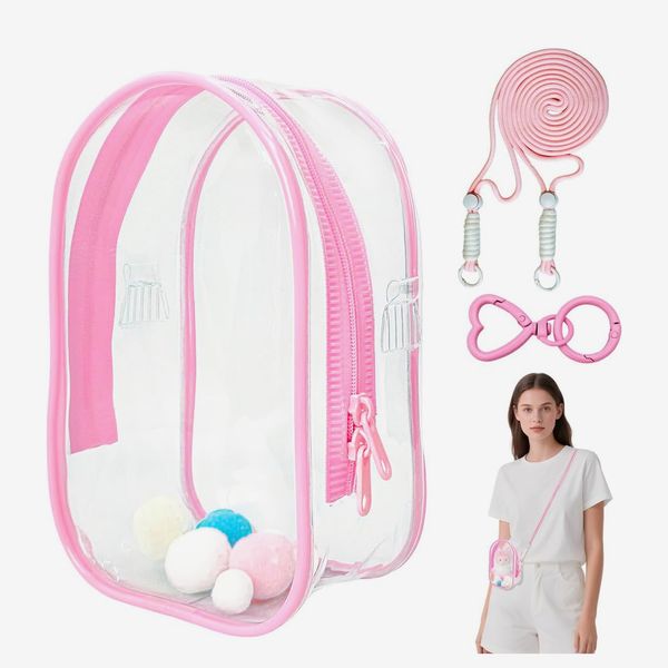 Piemow Plush Doll Display Carrying Case With Strap & Keychain
