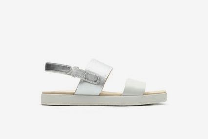 Clarks Botanic Rose Womens Sandals in Silver Combi