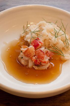 Lobster Salad, Apple Granite, Fennel, Lobster Consommé