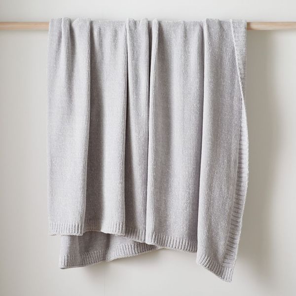 West Elm Luxe Chenille Throw (Frost Gray)