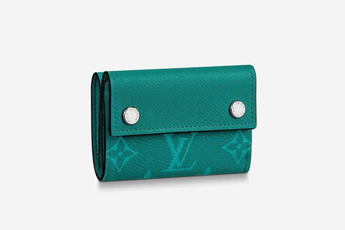 Louis Vuitton Coin Card Holder Pine Green in Taiga Cowhide Leather - US