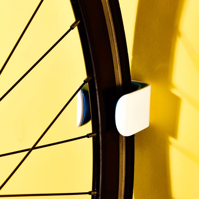 yellow bike rack