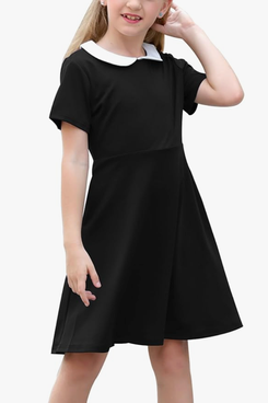 Gorlya Vintage Collar Fit and Flare Skater Party Dress