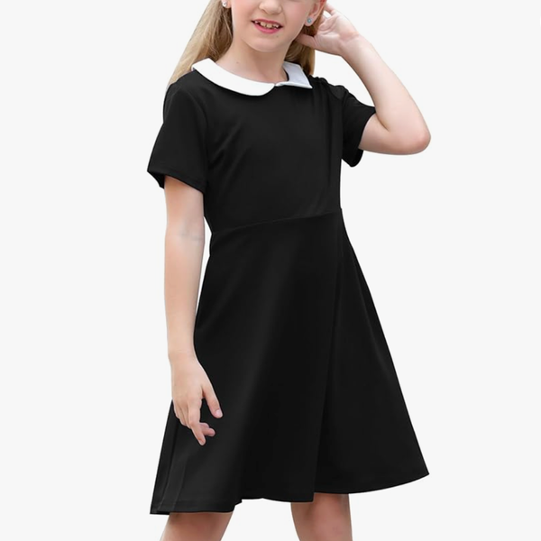 Gorlya Vintage Collar Fit and Flare Skater Party Dress