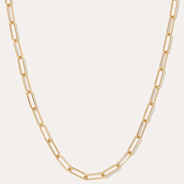 Quince 14K Gold Small Paperclip Chain Necklace