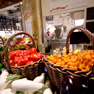 Eataly's fruit and vegetables, front and center.