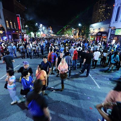 A general view of 6th Street during the 2012 SXSW Music, Film + Interactive Festival on March 16, 2012 in Austin, Texas.