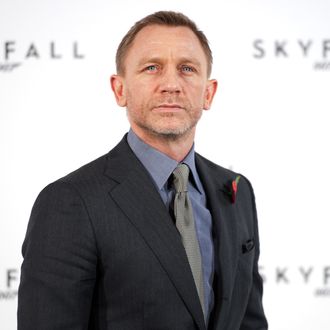 British actor Daniel Craig poses for photographers at a photocall to announce the start of production of the 23rd film in the James Bond series; 'Skyfall', in central London on November 3, 2011. The film sees Craig return to the role in his third outing as the spy hero and will be directed by Academy Award winner Sam Mendes. Production begins on November 7 with worldwide release scheduled for October 26, 2012. AFP PHOTO / LEON NEAL (Photo credit should read LEON NEAL/AFP/Getty Images)