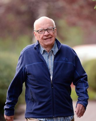 SUN VALLEY, ID - JULY 13: Rupert Murdoch, Chairman and CEO of News Corporation, attends the Allen & Company Sun Valley Conference on July 13, 2012 in Sun Valley, Idaho. The conference has been hosted annually by the investment firm Allen & Company each July since 1983. The conference is typically attended by many of the world's most powerful media executives. (Photo by Kevork Djansezian/Getty Images)