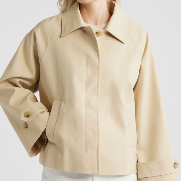 Mango Cuba Oversize Short Cotton Trench Coat