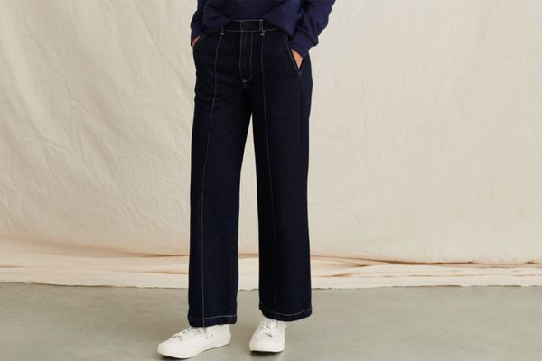 Alex Mill High Rise Trouser in Indigo Denim