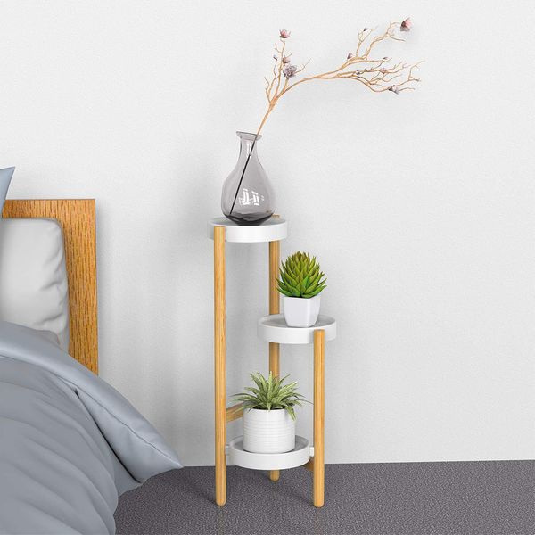 Bamboo 3-Tier Corner Plant Stand