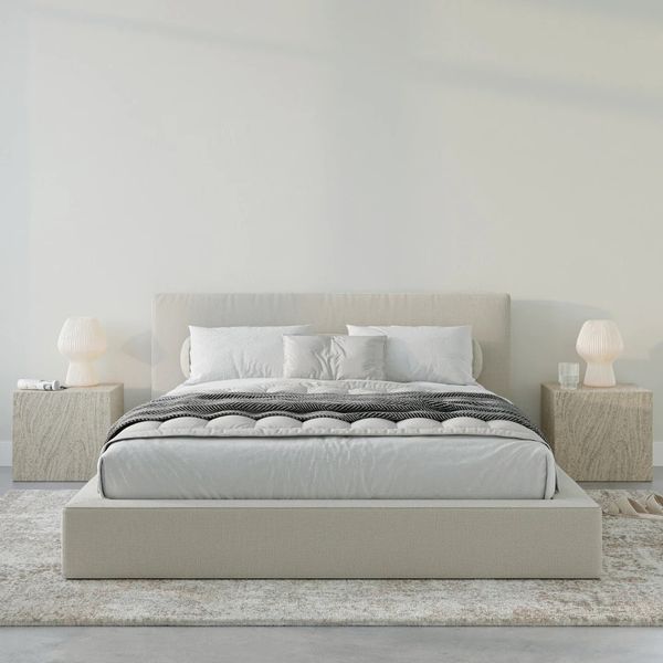 SoftFrame Designs Ultra Bed Frame and Headboard - Dune, Queen