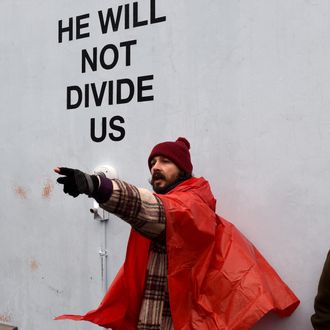 US-POLITICS-TRUMP-PROTEST-LABEOUF