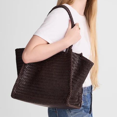 Madewell The Lexington Woven Leather Tote
