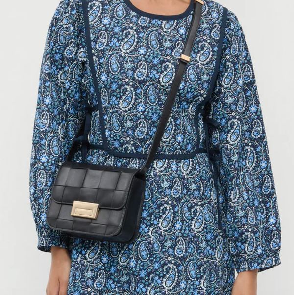 Loeffler Randall Desi Woven Leather Crossbody