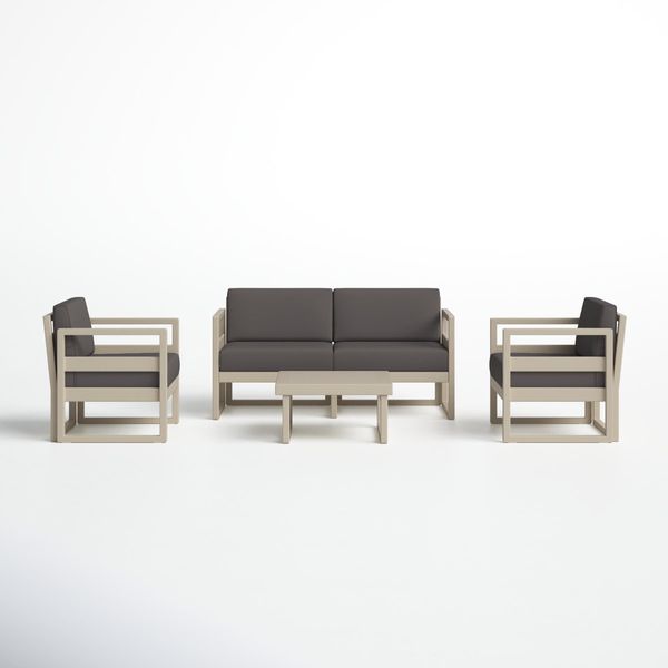 AllModern Lane Patio Conversation Set with Cushions