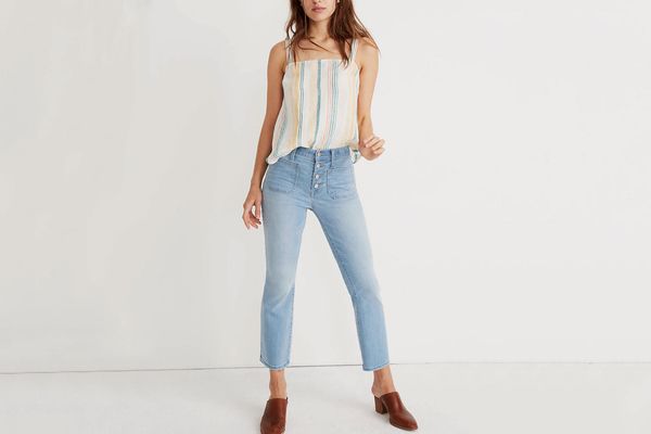 Madewell Cali Demi-Boot Jeans in Quince Wash: Button-Front Edition