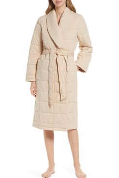 Nordstrom Organic Cotton Knit Puffer Robe