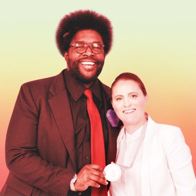 Questlove, with April Bloomfield, at this year's James Beard Foundation Awards.