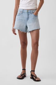 Gap 4” Mid Rise UltraSoft Relaxed Cutoff Shorts