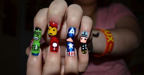 𝚗𝚊𝚒𝚕𝚎𝚍 𝚒𝚝 | Avengers nails, Superhero nails, Marvel nails