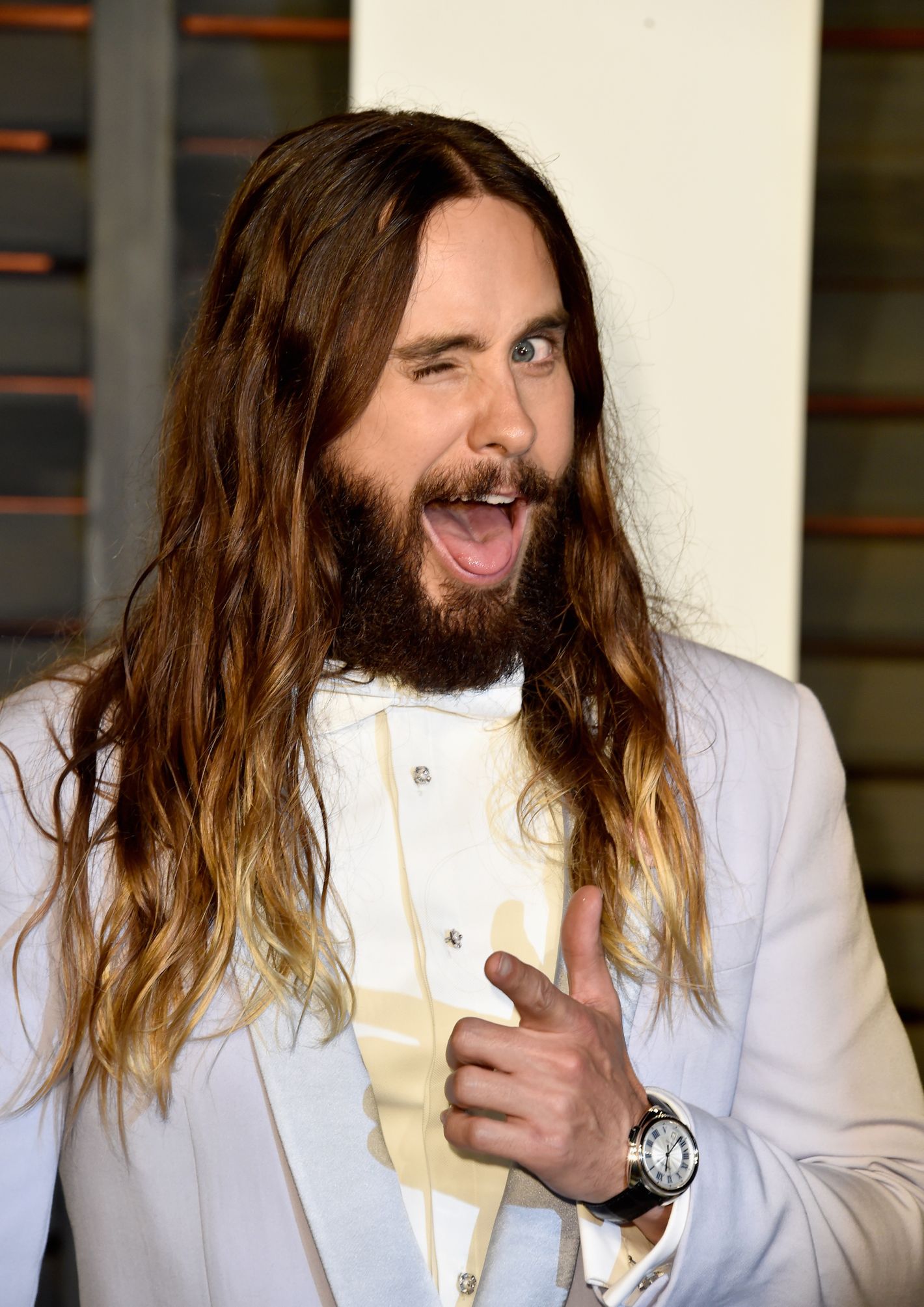 Jared Leto Could Not Keep It Together at the Vanity Fair Party