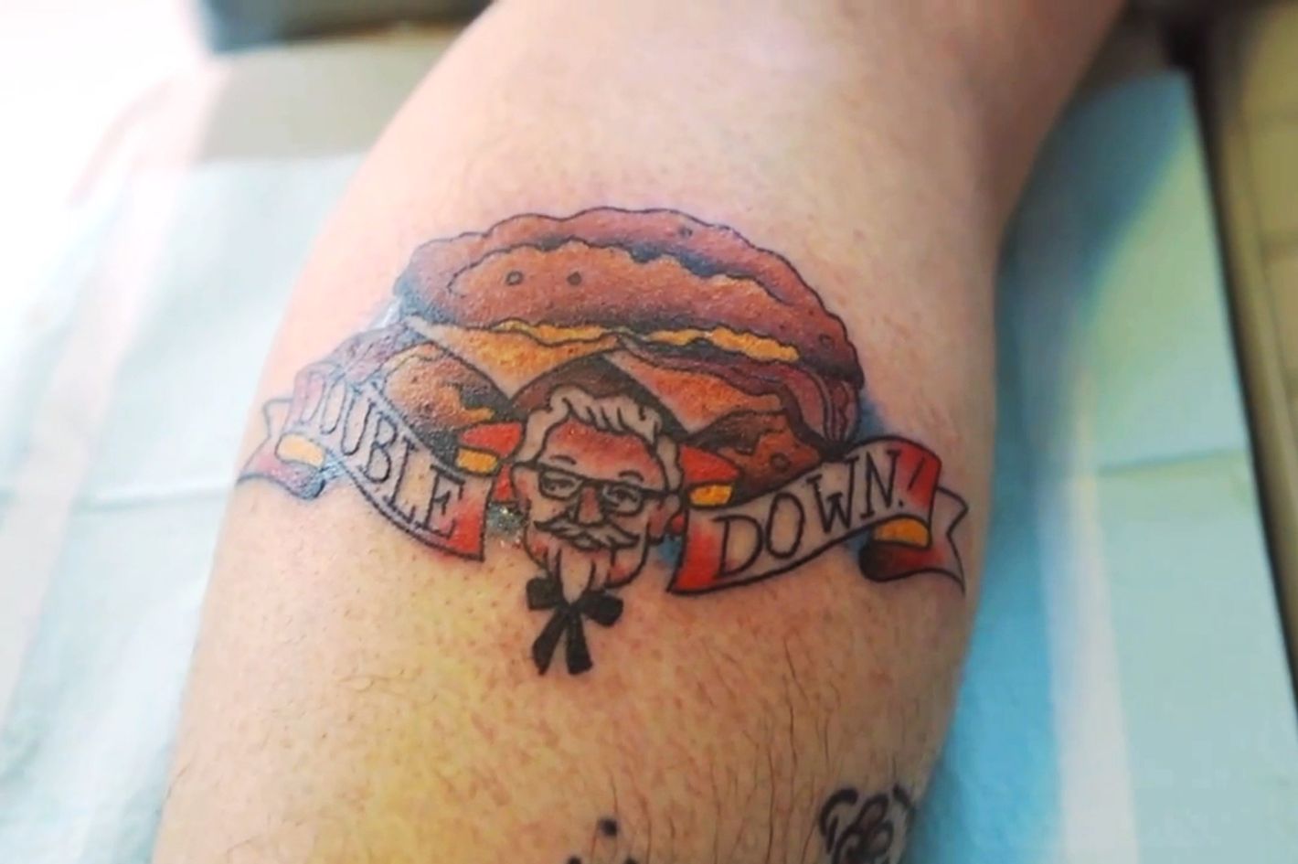 Some Idiot Actually Got a KFC Double Down Tattoo