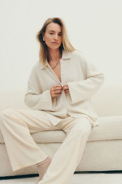 Reformation Fantino Cashmere Collared Cardigan