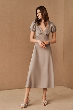 BHLDN Shelley Satin Midi Dress