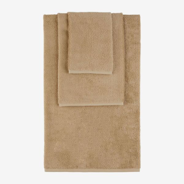 TEKLA Beige Solid Three-Piece Towel Set
