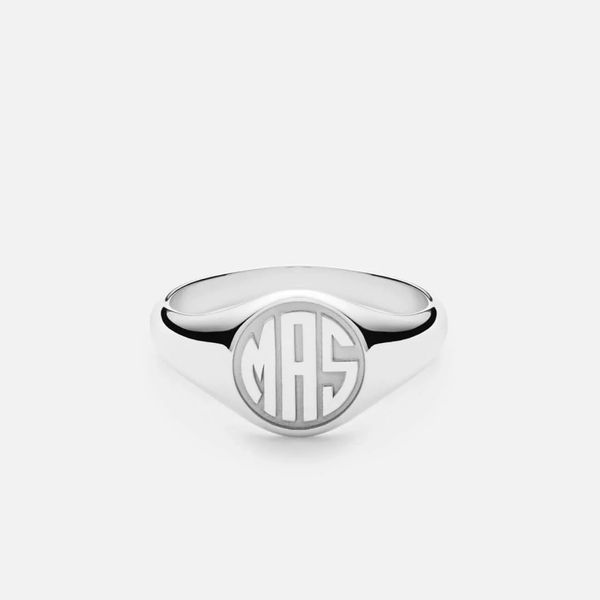 Miansai Signet Ring Sterling Silver/3 Letter